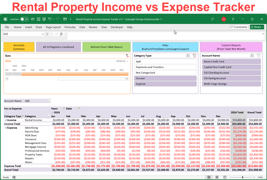 Rental Property Income Expense Tracker