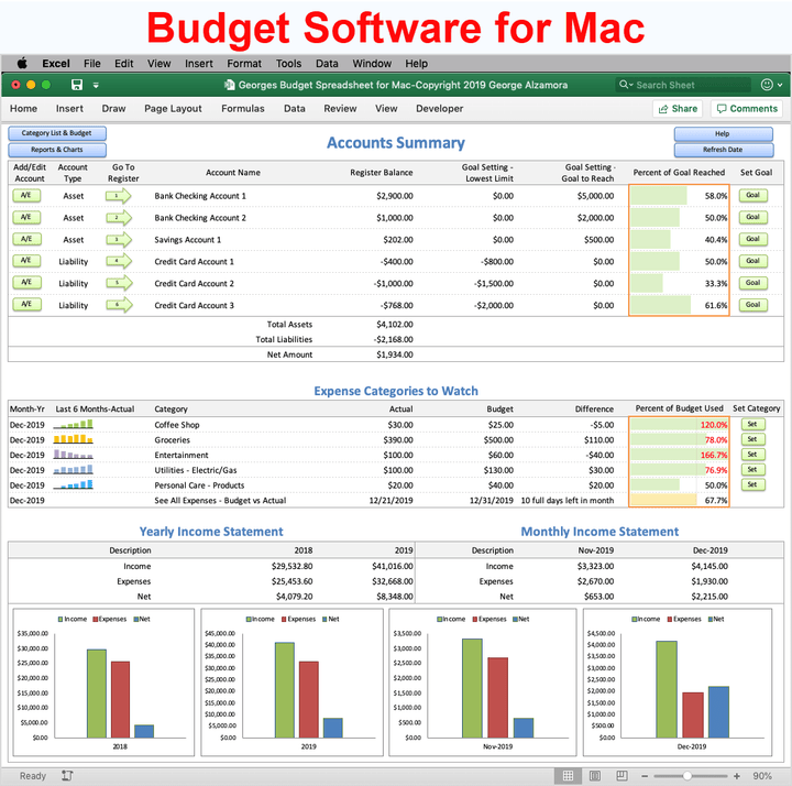 Budget Spreadsheet – BuyExcelTemplates.com