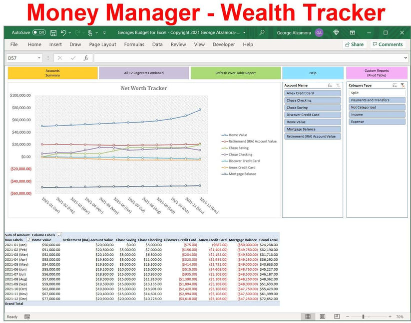 Personal Finance Software – BuyExcelTemplates.com