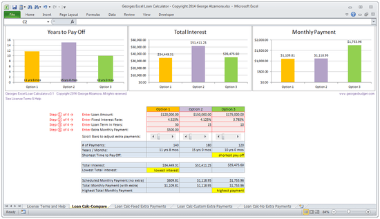 Excel Mortgage Calculator Spreadsheet for Home Loans ...