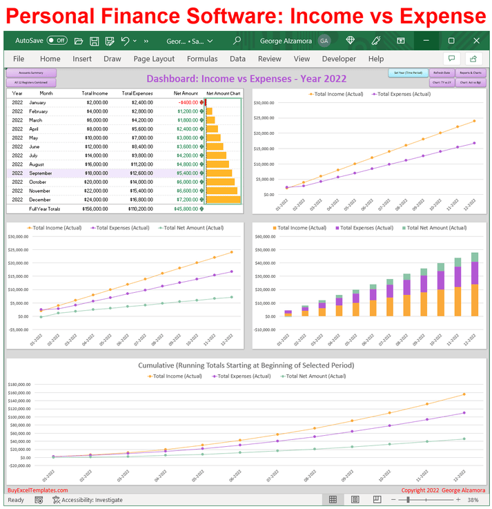 Personal Finance Software – BuyExcelTemplates.com