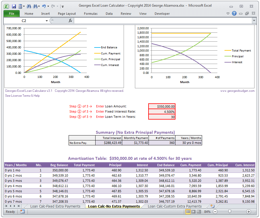 Excel Mortgage Calculator Spreadsheet For Home Loans ...